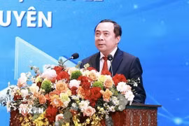 Thứ trưởng Thường trực Bộ Khoa học và Công nghệ Vũ Hải Quân phát biểu tại buổi lễ. (Ảnh: Thu Hằng/TTXVN)