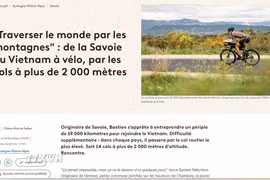 Câu chuyện của Bastien Rebotton được chia sẻ trên trang mạng của kênh truyền hình quốc gia France 3 của Pháp. (Ảnh: TTXVN phát)