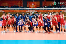 Đội tuyển Bóng chuyền nam Việt Nam tại ASIAD 2026. (Nguồn: Liên đoàn bóng chuyền Việt Nam)