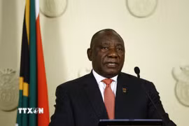Tổng thống Nam Phi Cyril Ramaphosa. (Ảnh: AFP/TTXVN)