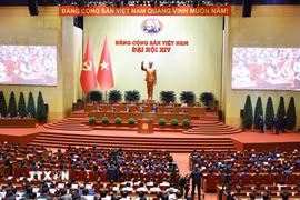 Phiên bế mạc Đại hội XIV của Đảng. (Ảnh: TTXVN)