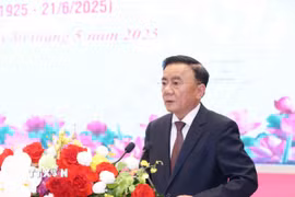 Ông Trần Cẩm Tú, Ủy viên Bộ Chính trị, Thường trực Ban Bí thư, phát biểu khai mạc hội thảo. (Ảnh: Phương Hoa/TTXVN)
