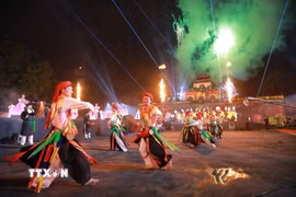 Festival Thăng Long-Hà Nội năm 2025 với chủ đề "Di sản-Kết nối-Thời đại." (Ảnh: Khánh Hòa/TTXVN)