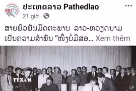 Bài đăng trên trang Facebook chính thức của tờ Pathetlao. (Ảnh: TTXVN phát)