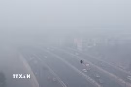 Ô nhiễm không khí nghiêm trọng tại thủ đô New Delhi, Ấn Độ ngày 14/12. (Ảnh: ANI/TTXVN)