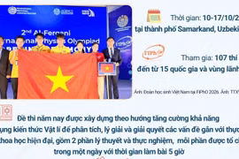 Olympic Vật lý Quốc tế Al-Fergani: 4/4 học sinh Việt Nam đoạt huy chương