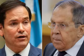 Ngoại trưởng Mỹ Marco Rubio (trái) và người đồng cấp Nga Sergei Lavrov. (Nguồn: AFP)