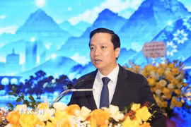 Chủ tịch Ủy ban Nhân dân tỉnh Cao Bằng Lê Hải Hòa. (Ảnh: Chu Hiệu/TTXVN)