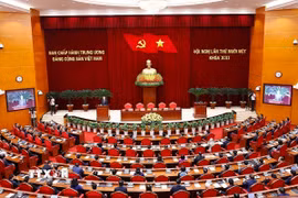 Toàn cảnh phiên bế mạc Hội nghị lần thứ 11 Ban Chấp hành Trung ương Đảng khóa XIII. (Ảnh: Doãn Tấn/TTXVN)