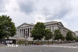 Trụ sở Bộ Tài chính Mỹ ở Washington, D.C. (Ảnh: THX/TTXVN)