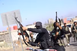 Lực lượng an ninh Syria tại tỉnh Sweida ngày 15/7. (Ảnh: THX/TTXVN)
