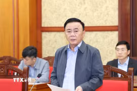 Thường trực Ban Bí thư Trần Cẩm Tú chủ trì họp thường trực Tiểu ban Tổ chức phục vụ Đại hội XIV của Đảng. (Ảnh: Phương Hoa/TTXVN)