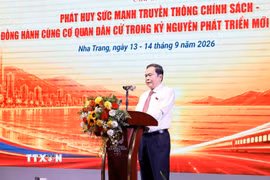 Chủ tịch Quốc hội Trần Thanh Mẫn phát biểu chỉ đạo. (Ảnh: Doãn Tấn/TTXVN)