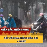Miền Bắc, miền Trung sắp có mưa giông kéo dài 4 ngày 