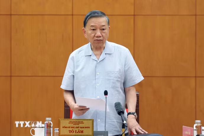 Tổng Bí thư, Chủ tịch nước Tô Lâm phát biểu chỉ đạo. (Ảnh: Thống Nhất/TTXVN)