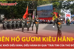 Hồ Gươm rộn ràng khí thế chào đón bước chân đoàn diễu binh