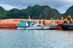 Đã tìm thấy 1 thi thể trong vụ tàu hàng bị lật trên vùng biển đặc khu Vân Đồn
