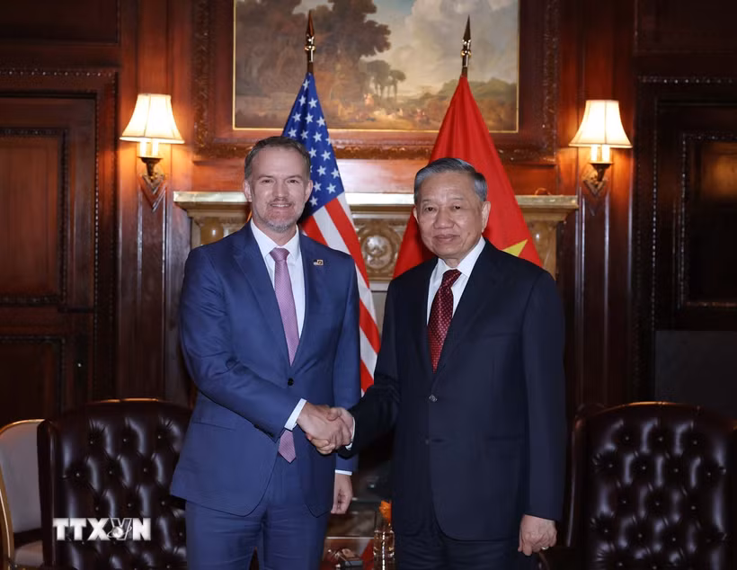 Tổng Bí thư, Chủ tịch nước Tô Lâm tiếp Đại sứ Jamieson Greer, Đại diện Thương mại Hoa Kỳ (USTR). (Ảnh: Thống Nhất/TTXVN)