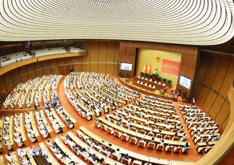 Toàn cảnh hội nghị tại phòng họp Diên Hồng, Nhà Quốc hội, Hà Nội. (Ảnh: Phương Hoa/TTXVN)