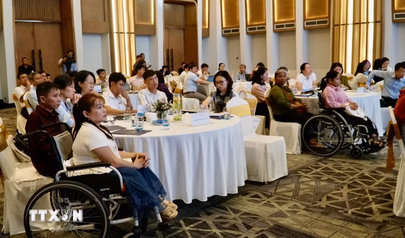 Dự án đã giúp cho hàng trăm người khuyết tật ổn định cuộc sống. (Ảnh: Sỹ Thắng/TTXVN)