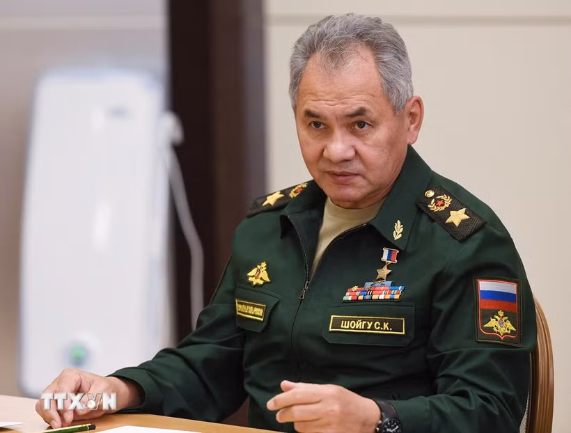 Bộ trưởng Quốc phòng Nga tại cuộc họp ở Nga. (Nguồn: AFP/TTXVN)