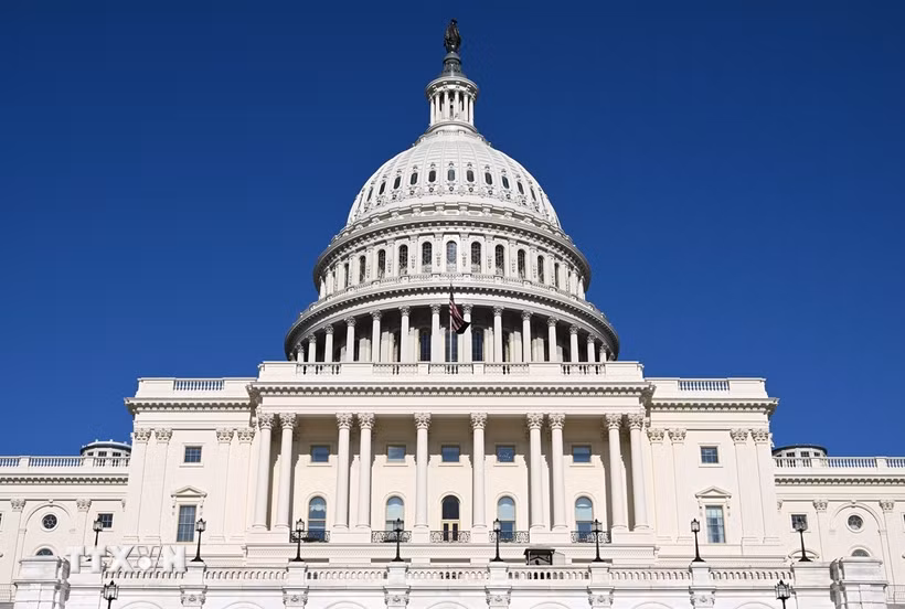 Tòa nhà Quốc hội Mỹ tại Washington, D.C. (Ảnh: THX/TTXVN phát)