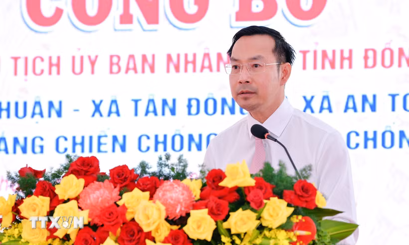 Ông Nguyễn Thanh Nhàn, Phó Bí thư Tỉnh ủy, Chủ tịch Ủy ban Nhân dân tỉnh Đồng Tháp. (Ảnh: Hồng Nhung/TTXVN)