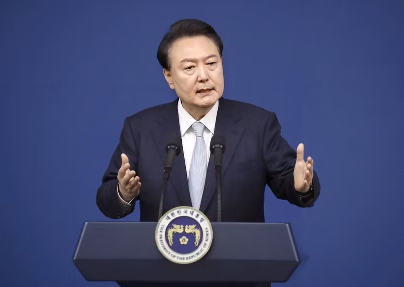 Tổng thống Hàn Quốc Yoon Suk Yeol. (Ảnh: Kyodo/TTXVN)