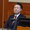 Tổng thống Hàn Quốc Yoon Suk Yeol tại Tòa án Hiến pháp ở Seoul ngày 20/2/2025. (Nguồn: THX/TTXVN)