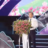 Ông Đỗ Hùng Đức, Phó Chủ tịch Ủy ban Nhân dân tỉnh Tuyên Quang phát biểu khai mạc Lễ hội. (Ảnh: Đức Thọ/TTXVN)