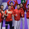 Đội tuyển thể dục dụng cụ Việt Nam tại ASIAD 20. (Ảnh: TTXVN phát)