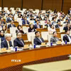 Chiều 21/8/2026, tại Hà Nội, Chủ tịch Quốc hội Trần Thanh Mẫn dự Lễ công bố Nghị quyết của Ủy ban Thường vụ Quốc hội về việc thành lập Tổ chức Nghị sỹ hữu nghị Việt Nam của Quốc hội khóa XVI. (Ảnh: Doãn Tấn/TTXVN)
