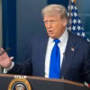 Tổng thống Mỹ Donald Trump phát biểu tại một cuộc họp báo ở Nhà Trắng. (Ảnh: THX/TTXVN)