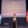 Đại sứ Nguyễn Thị Minh Nguyệt phát biểu tại sự kiện. (Ảnh: TTXVN phát)