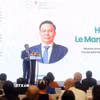 Bộ trưởng Bộ Công Thương Lê Mạnh Hùng phát biểu tại Diễn đàn Kinh tế Việt Nam-Thụy Sĩ. (Ảnh: Phạm Kiên/TTXVN)