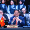 Thủ tướng Phạm Minh Chính tham dự và phát biểu tại Hội nghị Cấp cao ASEAN-Trung Quốc lần thứ 28. (Ảnh: Dương Giang/TTXVN)