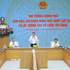 Thủ tướng Lê Minh Hưng làm việc với Ngân hàng Nhà nước Việt Nam và các hệ thống tín dụng. (Ảnh: Dương Giang/TTXVN)