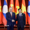 Tổng Bí thư Tô Lâm và Tổng Bí thư, Chủ tịch nước Lào Thongloun Sisoulith đồng chủ trì Cuộc gặp cấp cao giữa Đảng Cộng sản Việt Nam và Đảng Nhân dân Cách mạng Lào. (Ảnh: Thống Nhất/TTXVN)