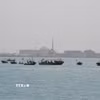 Tàu chiến của Lực lượng Vệ binh Cách mạng Hồi giáo Iran tại Vịnh Persian, gần Bushehr, Iran. (Nguồn: THX/TTXVN)