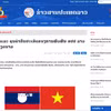 Bài viết ca ngợi mối quan hệ hữu nghị vĩ đại Việt Nam-Lào đăng trên báo điện tử Pathet Lao của Hãng Thông tấn xã Lào. (Nguồn: TTXVN phát)