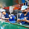 Công nhân hoàn thiện sản phẩm, duy trì đà tăng trưởng công nghiệp. (Ảnh: Đồng Thúy/TTXVN)