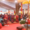 Lễ dâng hương khai Xuân Bính Ngọ 2026 tại Di tích Điện Kính Thiên, thuộc Khu Di sản Thế giới Hoàng thành Thăng Long (Hà Nội). (Ảnh: Thanh Tùng/TTXVN)