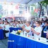 Sáng 1/11/2025, tại Hà Nội, Ban Tuyên giáo và Dân vận Trung ương phối hợp với Bộ Nông nghiệp và Môi trường, Ủy ban Nhân dân thành phố Hà Nội, Chương trình Phát triển Liên hợp quốc (UNDP) tại Việt Nam, Tổ chức Y tế Thế giới (WHO) tại Việt Nam tổ chức Sự kiện “Không khí sạch cho bầu trời xanh” nhằm phát triển phong trào Chung tay cải thiện và nâng cao chất lượng không khí tại Việt Nam. (Ảnh: Phương Hoa/TTXVN)