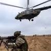 Binh sỹ Nga tham gia cuộc tập trận chung giữa lực lượng vũ trang Nga và Belarus ở gần thành phố Baranovichi (Belarus) ngày 19/2/2022. (Nguồn: AFP/TTXVN)