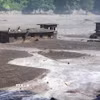 Khu vực bị tàn phá do lũ quét cuốn theo bùn đất tại huyện Rasuwa, Nepal, ngày 26/8/2026. (Ảnh: ANI/TTXVN phát)