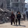 Người dân tại Dải Gaza. (Ảnh: THX/TTXVN)