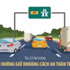 Từ 27/8, xử phạt lỗi không giữ khoảng cách an toàn trên cao tốc