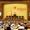 Bộ trưởng Bộ Tài chính Ngô Văn Tuấn phát biểu giải trình, làm rõ một số vấn đề đại biểu Quốc hội nêu. (Ảnh: Doãn Tấn/TTXVN)