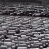 Ôtô nhập khẩu tại cảng Long Beach, California, Mỹ. (Ảnh: Getty Images/TTXVN)