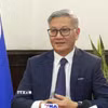 Bộ trưởng Bộ Ngoại giao Lào Thongsavanh Phomvihane trả lời phỏng vấn. (Ảnh: Xuân Tú/TTXVN)